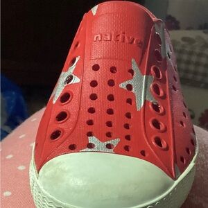 Native Red and White Sneakers Lightweight Slip-On